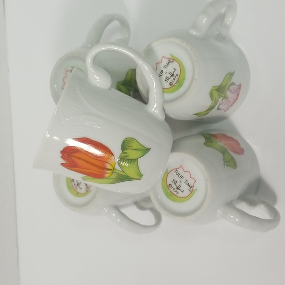 TULIP TIME TEA CUP BY SHAFFORD SET OF 6 CUPS ONLY - Picture 8 of 8